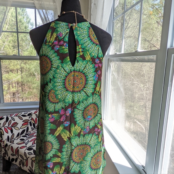 GREEN TRAPEZE DRESS size S - Picture 4 of 15
